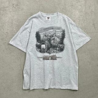90年代 ROCKY MOUNTAIN MULE DEER 鹿 アニマルプリント Tシャツ メンズXL(Tシャツ/カットソー(半袖/袖なし))