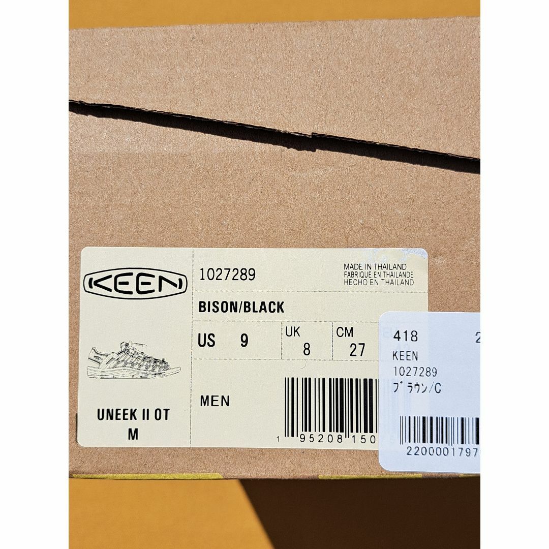 KEEN(キーン)のKEEN UNEEK 2 OT 27,0cm BISON / BLACK メンズの靴/シューズ(サンダル)の商品写真