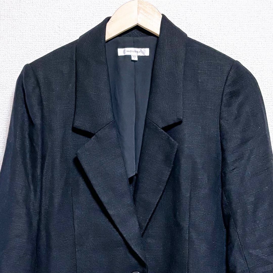 moussy(マウジー)のMOUSSY マウジー　テーラード　ジャケット　黒　ブラック　レディース　羽織り レディースのジャケット/アウター(テーラードジャケット)の商品写真