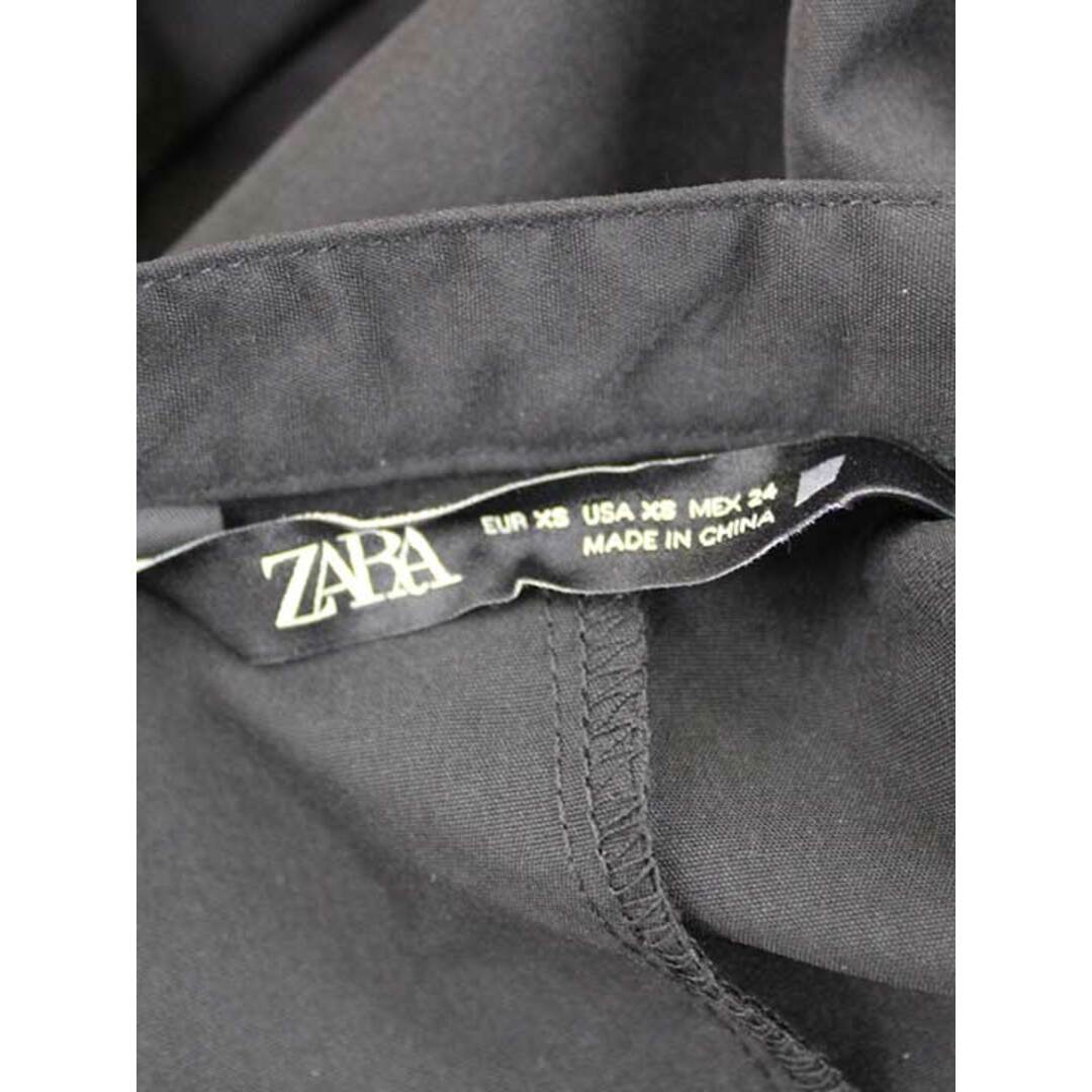 ZARA(ザラ)の【夏物 新入荷】★ZARA/ザラ★パフスリーブブラウス/かわいい/ウエストシャープ/チュニック/ミドル丈/半袖 ブラック/黒 レディース XS【中古】夏 315042 レディースのトップス(シャツ/ブラウス(半袖/袖なし))の商品写真