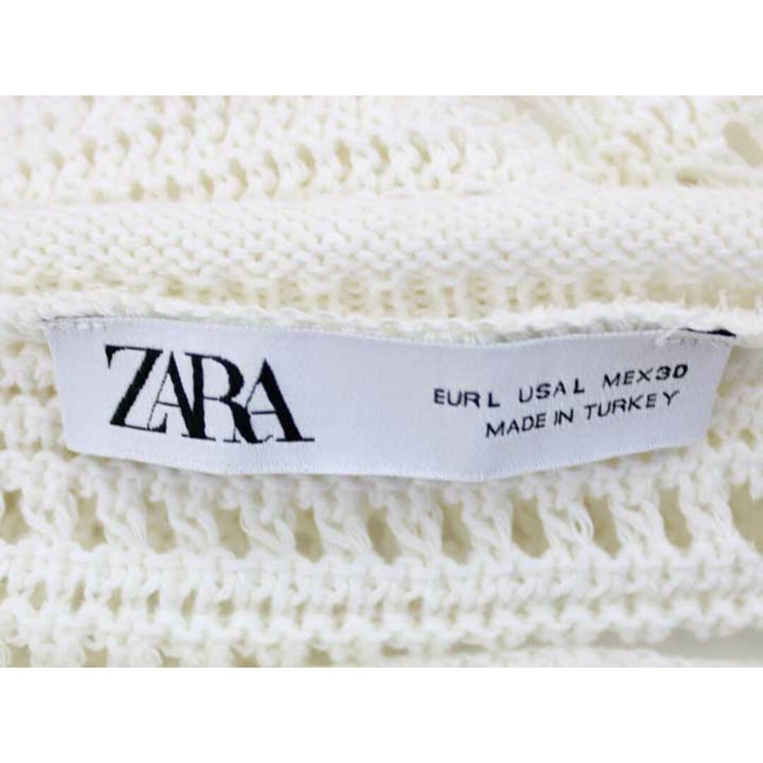 ZARA(ザラ)の【夏物 新入荷】★ZARA/ザラ★レース切替ニット/かわいい/おしゃれ/カジュアル/ノースリーブ アイボリー/生成 レディース ?【中古】春夏 315042 レディースのトップス(シャツ/ブラウス(半袖/袖なし))の商品写真