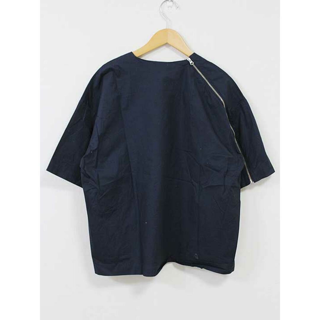 ZUCCa(ズッカ)の【夏物 新入荷】☆ZUCCa/ズッカ☆ストレッチプルオーバーブラウス/シャツ/ブラウス/五分袖/ポケット/無地 ネイビー/紺 レディース M【中古】夏 415042 レディースのトップス(シャツ/ブラウス(半袖/袖なし))の商品写真