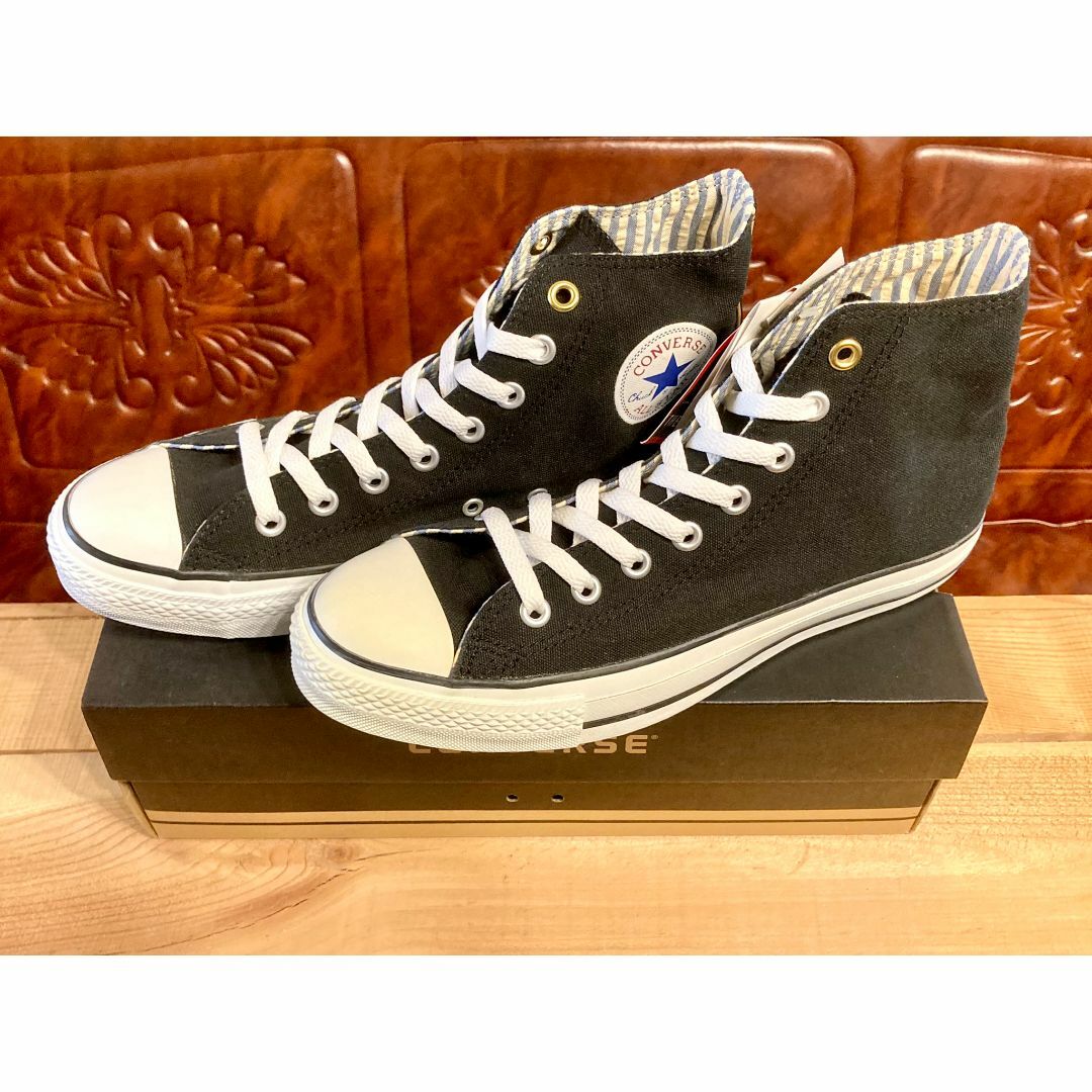 CONVERSE(コンバース)の★希少レア!コンバース オールスター ストライプ ハイカット 黒 244★ メンズの靴/シューズ(スニーカー)の商品写真