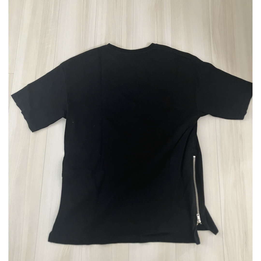 黒ファスナー付きTシャツ レディースのトップス(Tシャツ(長袖/七分))の商品写真