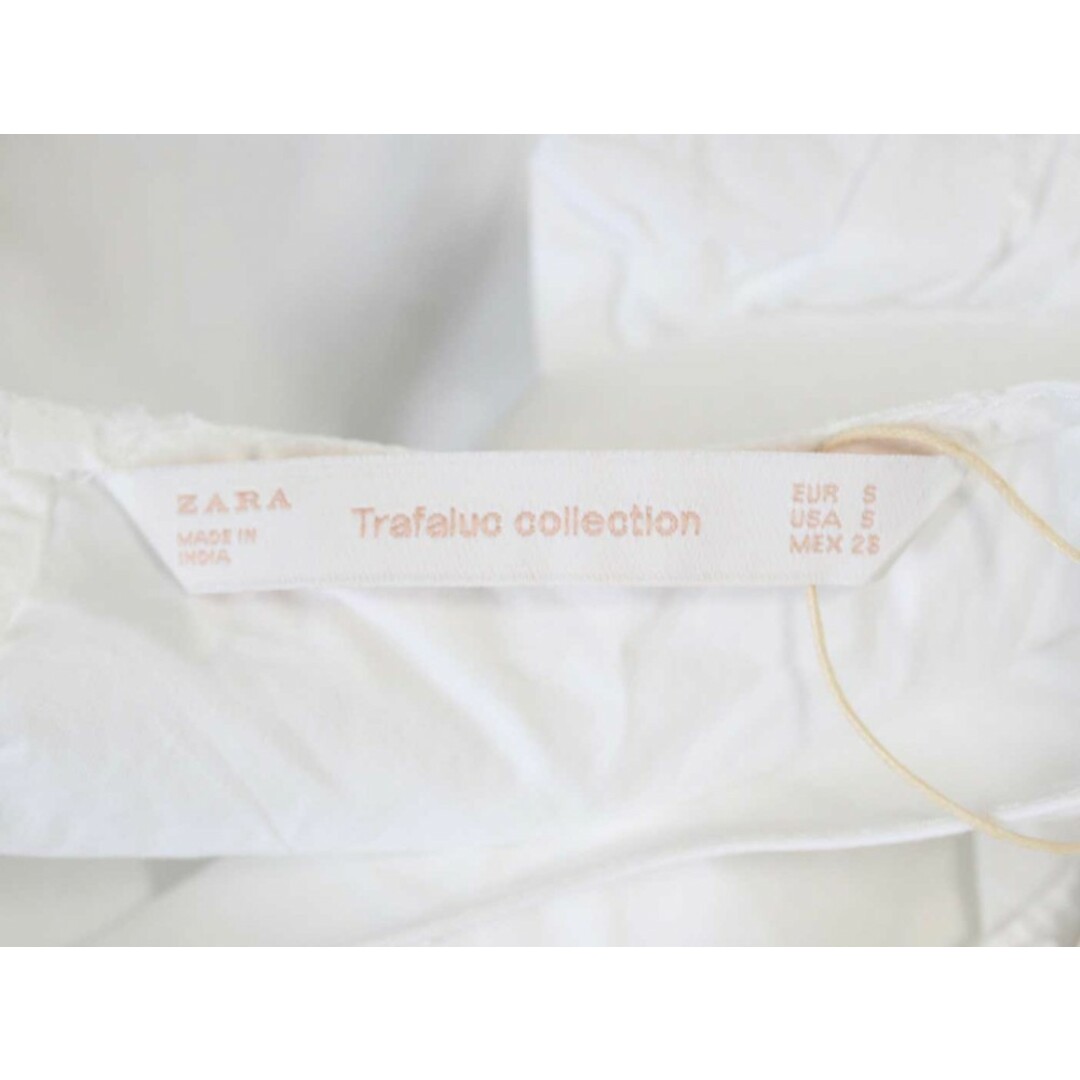 ZARA(ザラ)の【夏物 新入荷】新品 未使用品●ZARA/ザラ●ビジューフリルラインブラウス/プルオーバー/ノースリーブ ホワイト/白 レディース S 夏 415042 レディースのトップス(シャツ/ブラウス(半袖/袖なし))の商品写真