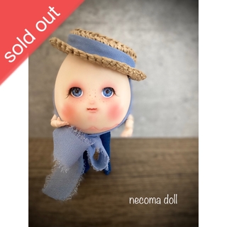 【necoma doll】キモカワたまごちゃん◆ノーマル◆そばかす◆カンカン帽(人形)