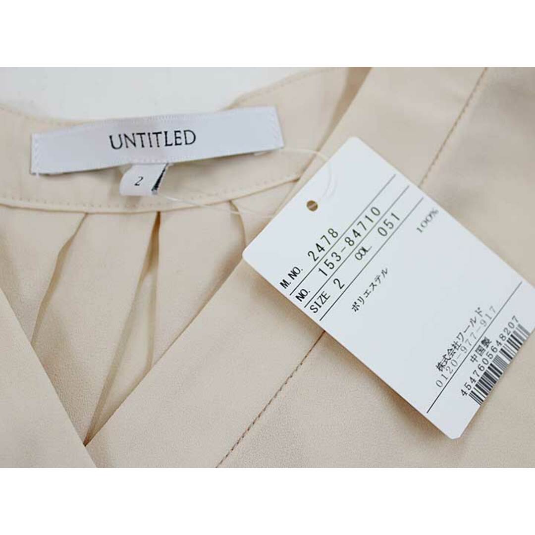 UNTITLED(アンタイトル)の【夏物 新入荷】新品 未使用品『UNTITLED/アンタイトル』ブラウスプルオーバー/ブラウス/無地/フレンチスリーブ ピンクベージュ レディース 2  夏 905042 レディースのトップス(シャツ/ブラウス(半袖/袖なし))の商品写真