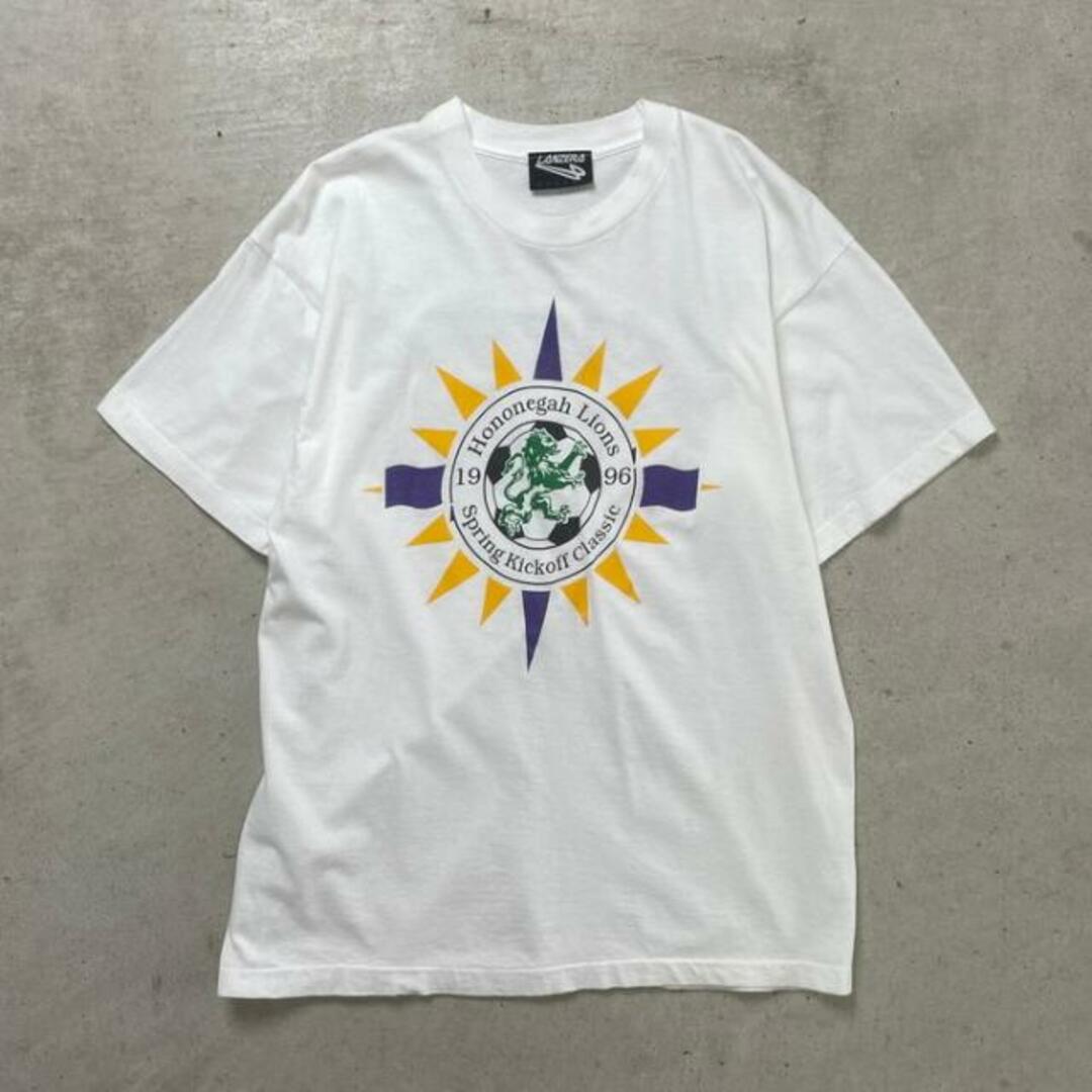 90年代 Lanzera Hononegah Lions Spring Kickoff classic 1996 サッカー 両面プリント Tシャツ メンズM~L相当 メンズのトップス(Tシャツ/カットソー(半袖/袖なし))の商品写真