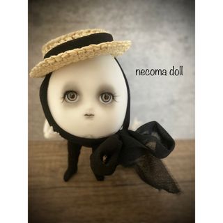 【necoma doll】キモカワたまごちゃん◆やみたま◆ホラー◆カンカン帽(人形)