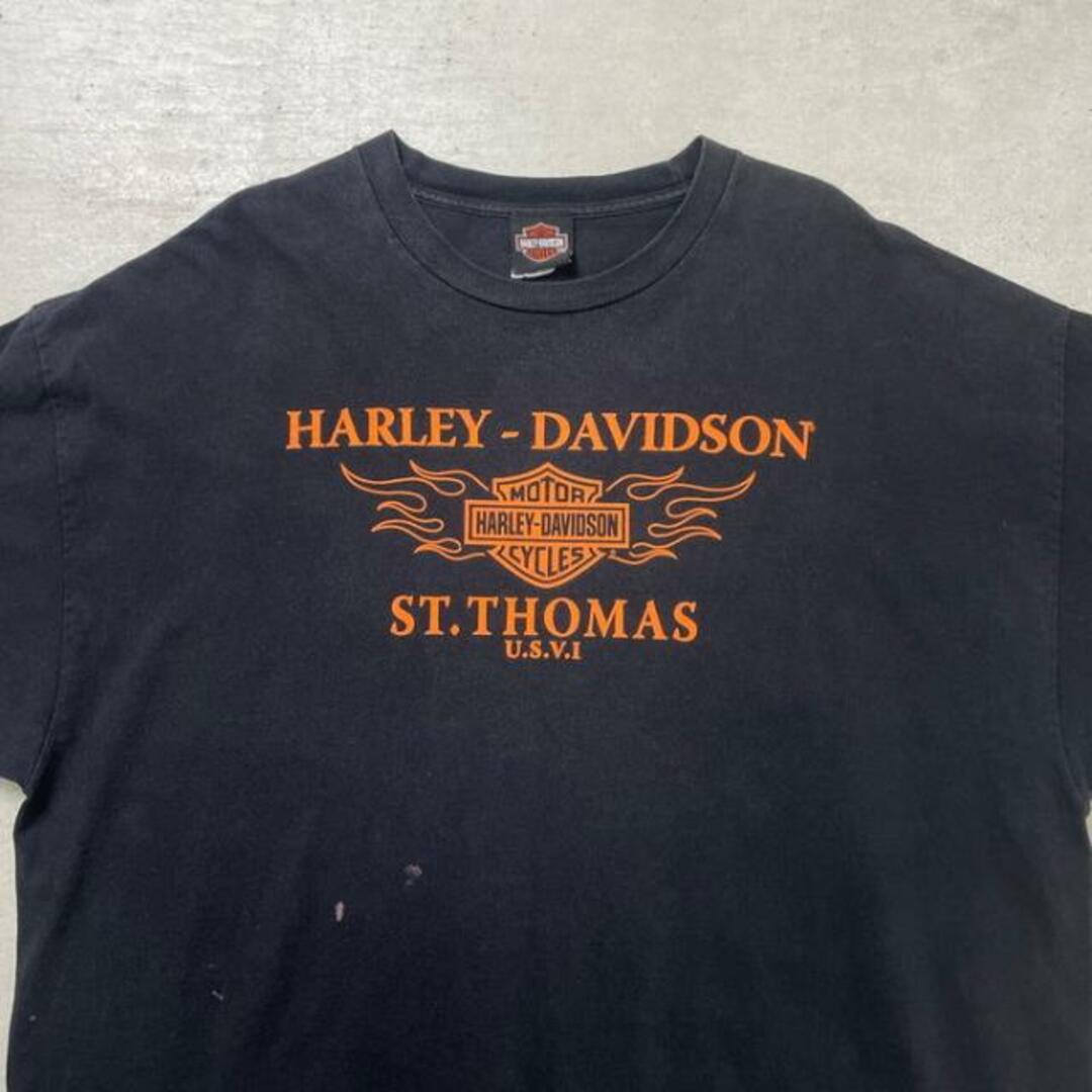 Harley-Davidson ハーレーダビッドソン プリントTシャツ フレイムパターン バイク メンズ3XL メンズのトップス(Tシャツ/カットソー(半袖/袖なし))の商品写真