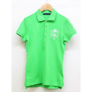 ラルフローレン(Ralph Lauren)の【夏物 新入荷】★POLO RALPH LAUREN/ポロラルフローレン★ロゴ刺繍ポロシャツ/ワンポイント刺繍/かわいい/おしゃれ/カジュアル/カットソー/半袖 ライトグリーン/黄緑 レディース XS【中古】夏 315042(ポロシャツ)