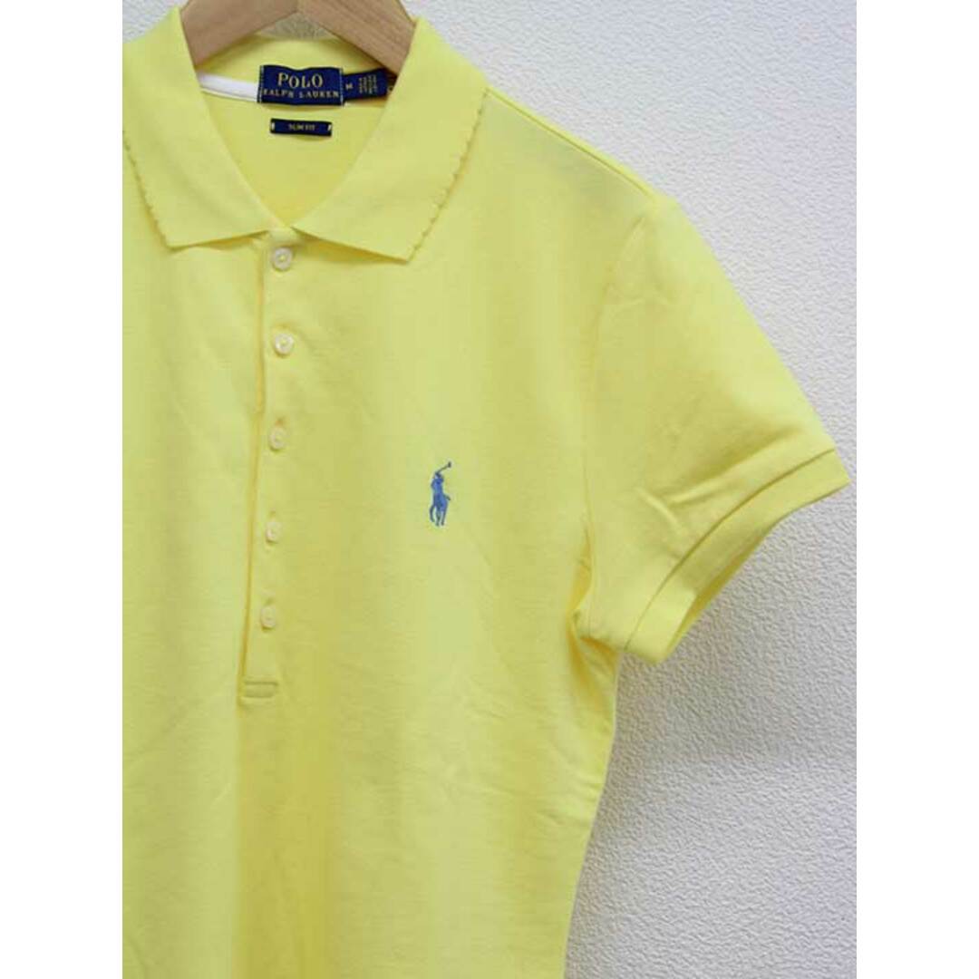 Ralph Lauren(ラルフローレン)の【夏物 新入荷】★POLO RALPH LAUREN/ポロラルフローレン★ポロシャツ/ワンポイント刺繍/かわいい/おしゃれ/カジュアル/カットソー/半袖 イエロー/黄色 レディース M【中古】夏 315042 レディースのトップス(ポロシャツ)の商品写真