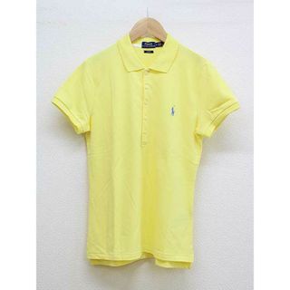 ラルフローレン(Ralph Lauren)の【夏物 新入荷】★POLO RALPH LAUREN/ポロラルフローレン★ポロシャツ/ワンポイント刺繍/かわいい/おしゃれ/カジュアル/カットソー/半袖 イエロー/黄色 レディース M【中古】夏 315042(ポロシャツ)