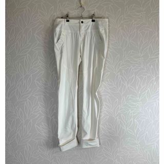 ダブルスタンダードクロージング(DOUBLE STANDARD CLOTHING)のメリルハイテンションパンツ ウエストボタン ホワイト 40(スキニーパンツ)