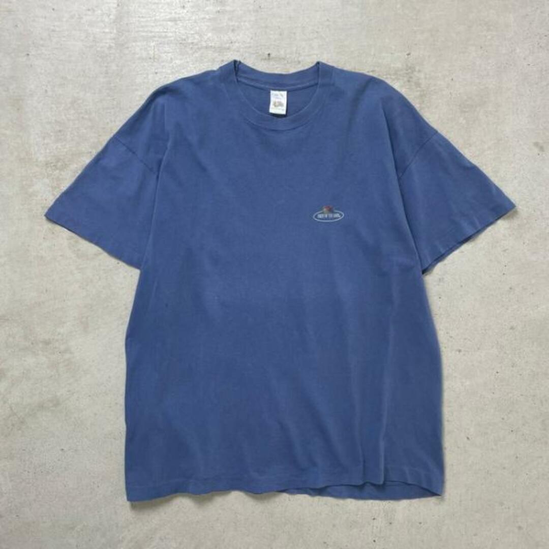 90年代 FRUIT OF THE LOOM プリントロゴ Tシャツ シングルステッチ メンズL メンズのトップス(Tシャツ/カットソー(半袖/袖なし))の商品写真