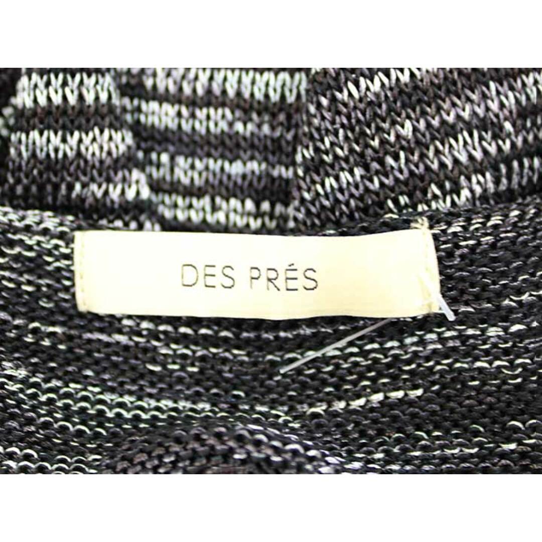 DES PRES(デプレ)の【夏物 新入荷】★DES PRES/デプレ★レーヨンコットンニット/プルオーバー/おしゃれ/カジュアル/ニット 半袖 ブラック×グレー/黒×灰色 レディース 1【中古】夏 805042 レディースのトップス(ニット/セーター)の商品写真