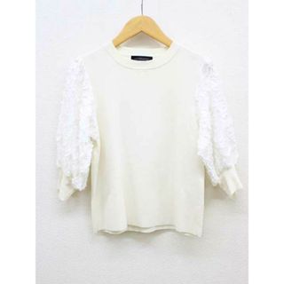 LAUTREAMONT - 【夏物 新入荷】‡LAUTREAMONT｜ロートレアモン‡切替ニット/半袖  ホワイト/白 レディース 38【中古】夏春 115042