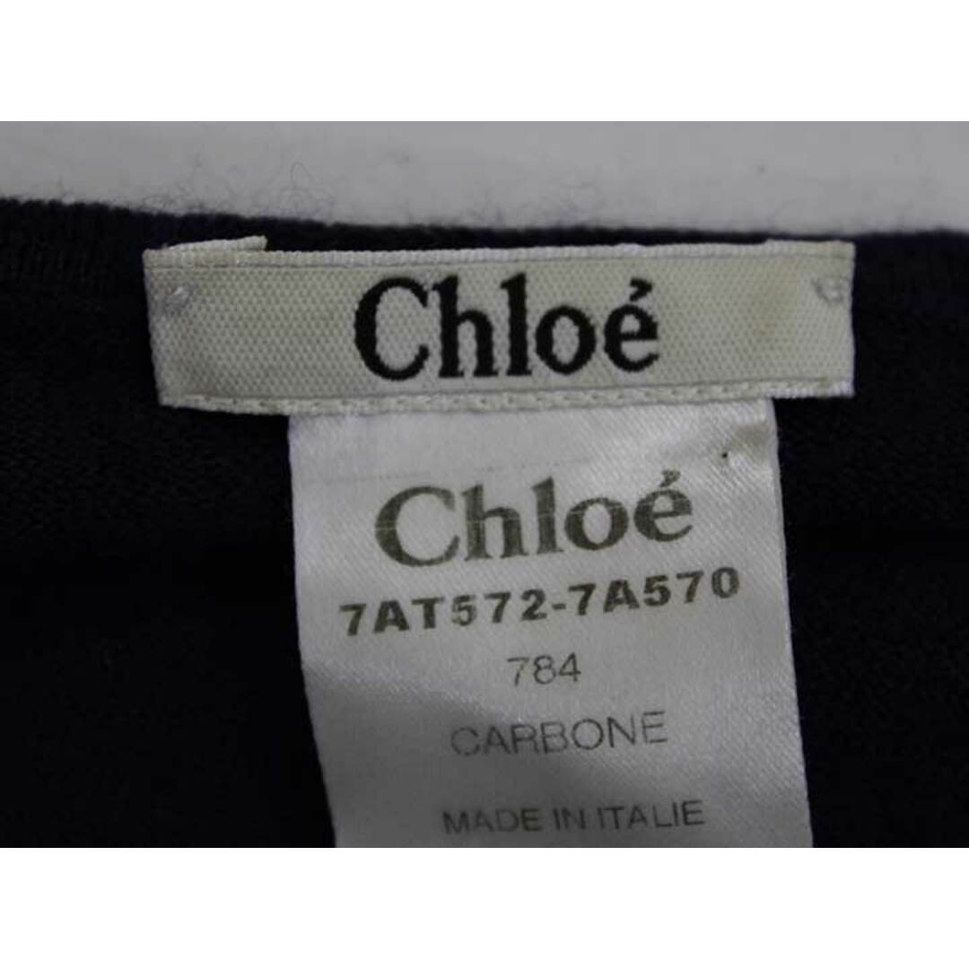 Chloe(クロエ)の【夏物 新入荷】‡Chloe/クロエ‡ウールカシミヤニット/半袖 ネイビー/紺 レディース  TS【中古】 夏春 705042 レディースのトップス(ニット/セーター)の商品写真