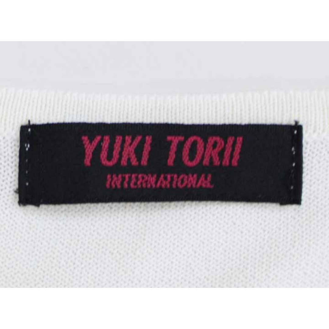 【夏物新入荷】■YUKI TORII/ユキトリイ■フリル袖切替ニット ホワイト/白 レディース 38【中古】 夏 805042 レディースのトップス(ニット/セーター)の商品写真