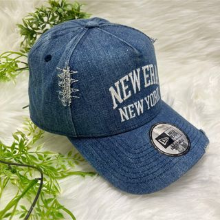 ニューエラー(NEW ERA)の希少 NEWERA ニューエラ ダメージ デニム キャップ スナップバック(キャップ)