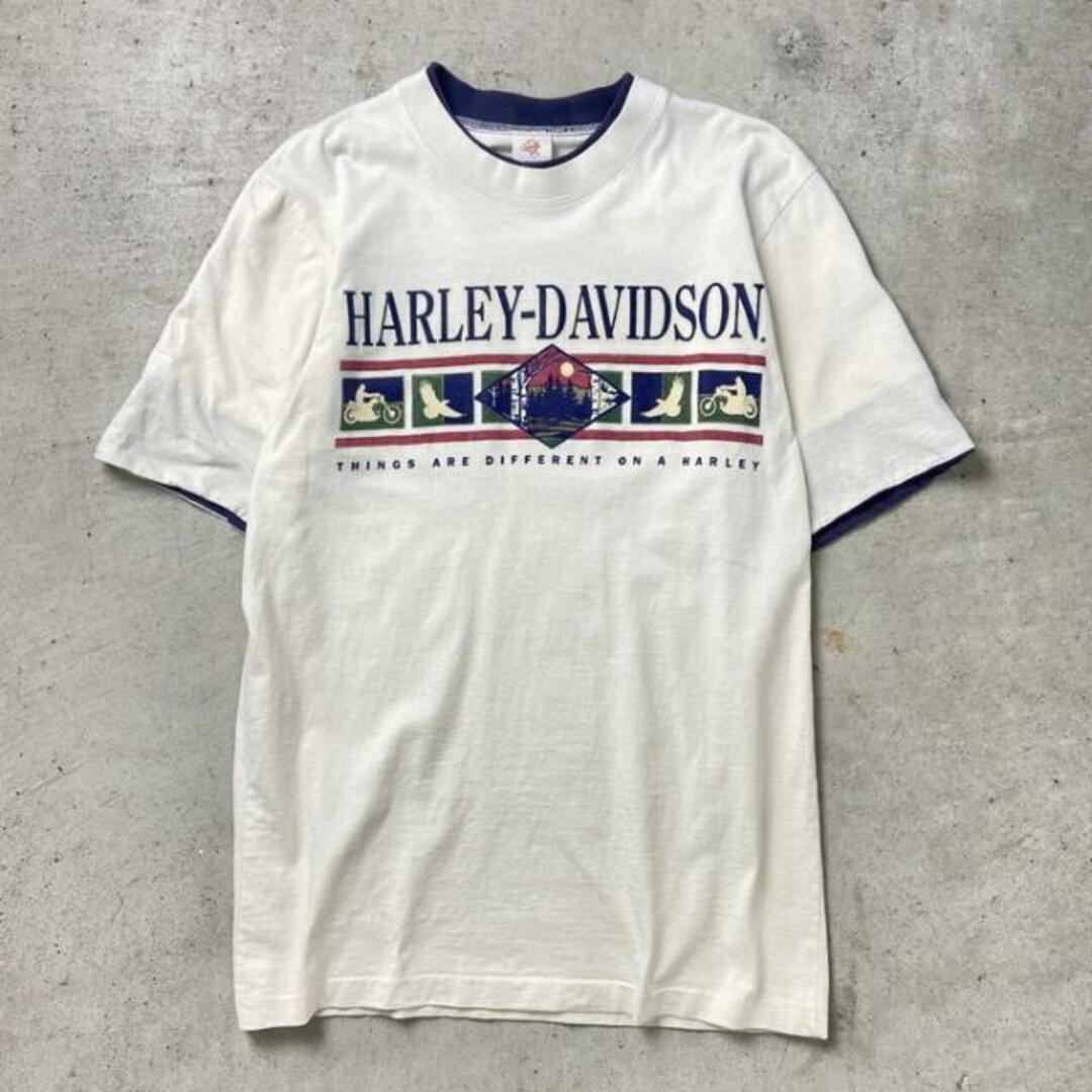 80年代 USA製 Harley-Davidson ハーレーダビッドソン 両面プリントTシャツ メンズM メンズのトップス(Tシャツ/カットソー(半袖/袖なし))の商品写真