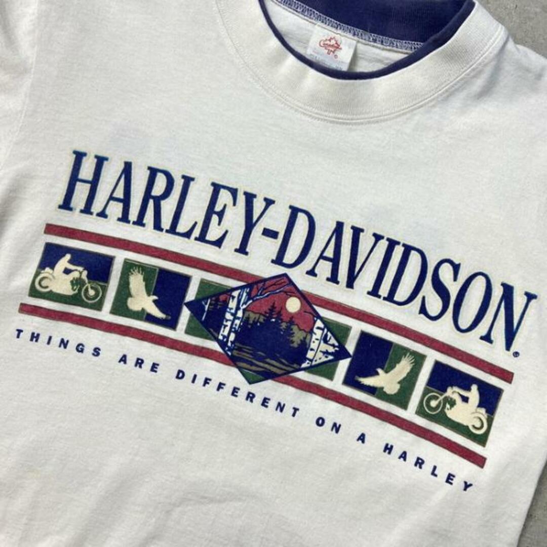 80年代 USA製 Harley-Davidson ハーレーダビッドソン 両面プリントTシャツ メンズM メンズのトップス(Tシャツ/カットソー(半袖/袖なし))の商品写真