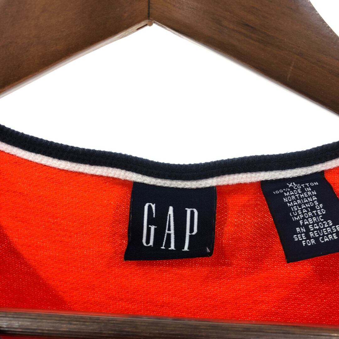 GAP(ギャップ)の90年代 GAP ギャップ 半袖Ｔシャツ オールドギャップ オレンジ (メンズ XL) 中古 古着 Q6544 メンズのトップス(Tシャツ/カットソー(半袖/袖なし))の商品写真