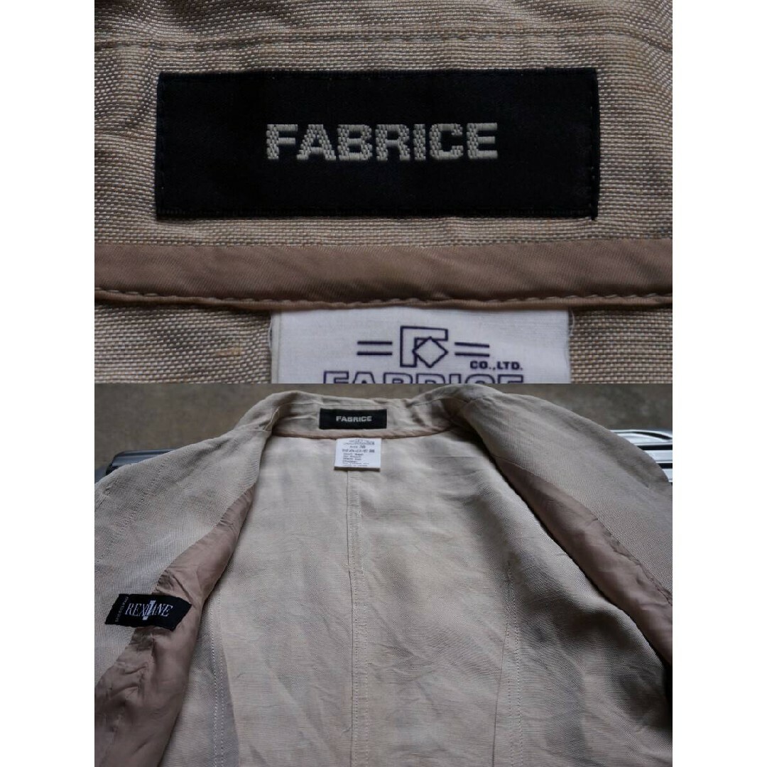 FABRICE(ファブリス)の日本製 FABRICE イタリー製生地 REXLANE 麻 レーヨン ジャケット メンズのジャケット/アウター(テーラードジャケット)の商品写真