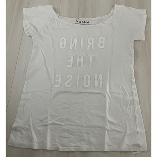 ムルーア(MURUA)のロゴ白T(Tシャツ/カットソー(半袖/袖なし))
