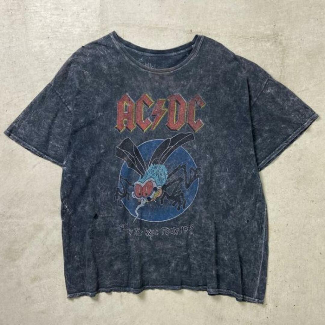 AC/DC FLY ON THE WALL TOUR 1985 ロゴプリント バンドTシャツ メンズ2XL メンズのトップス(Tシャツ/カットソー(半袖/袖なし))の商品写真