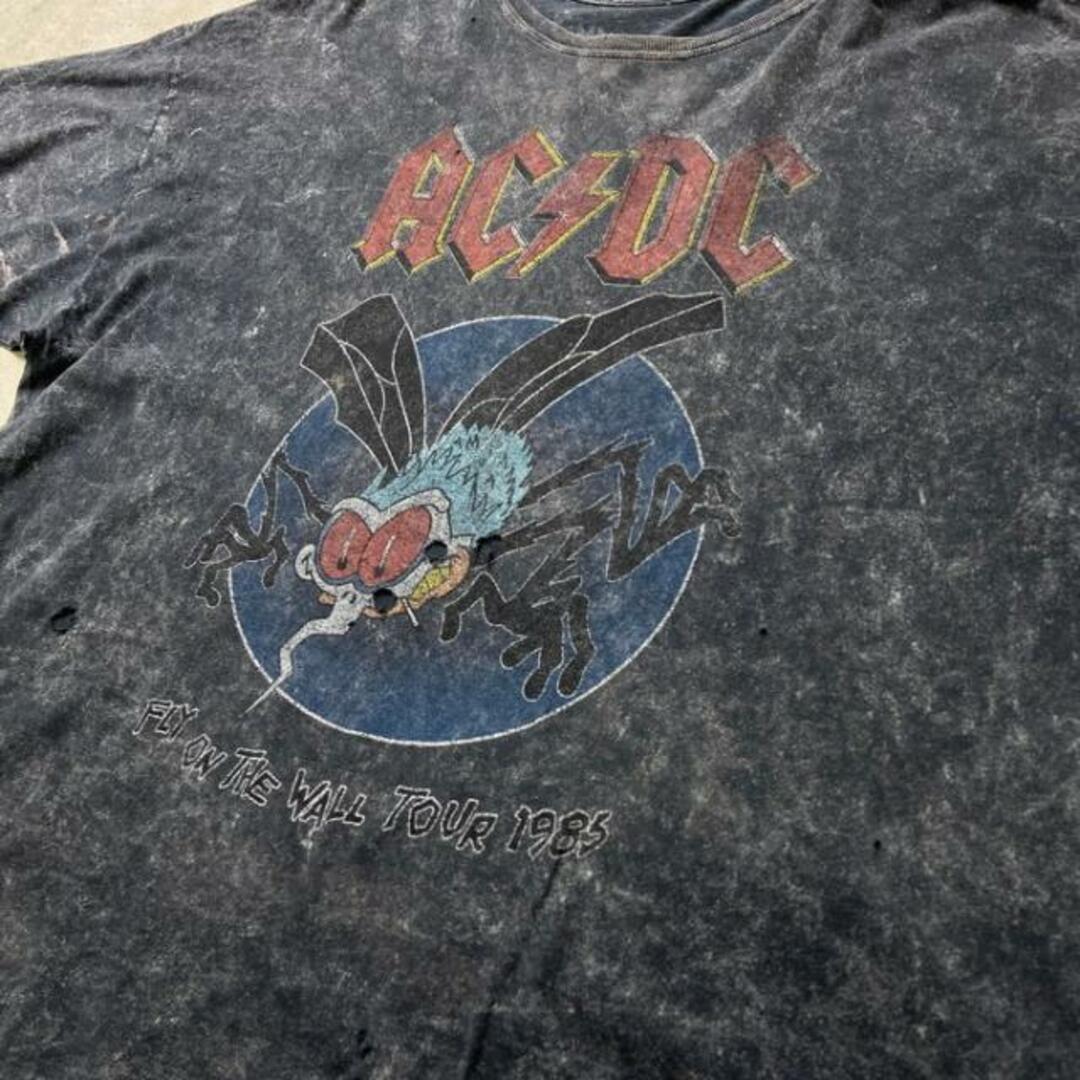 AC/DC FLY ON THE WALL TOUR 1985 ロゴプリント バンドTシャツ メンズ2XL メンズのトップス(Tシャツ/カットソー(半袖/袖なし))の商品写真