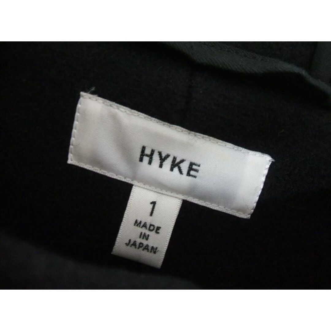 HYKE(ハイク)のHYKE サイズ1 メルトン ダッフルコート ブラック レディース ハイク【中古】0-1018A♪ レディースのジャケット/アウター(ダッフルコート)の商品写真