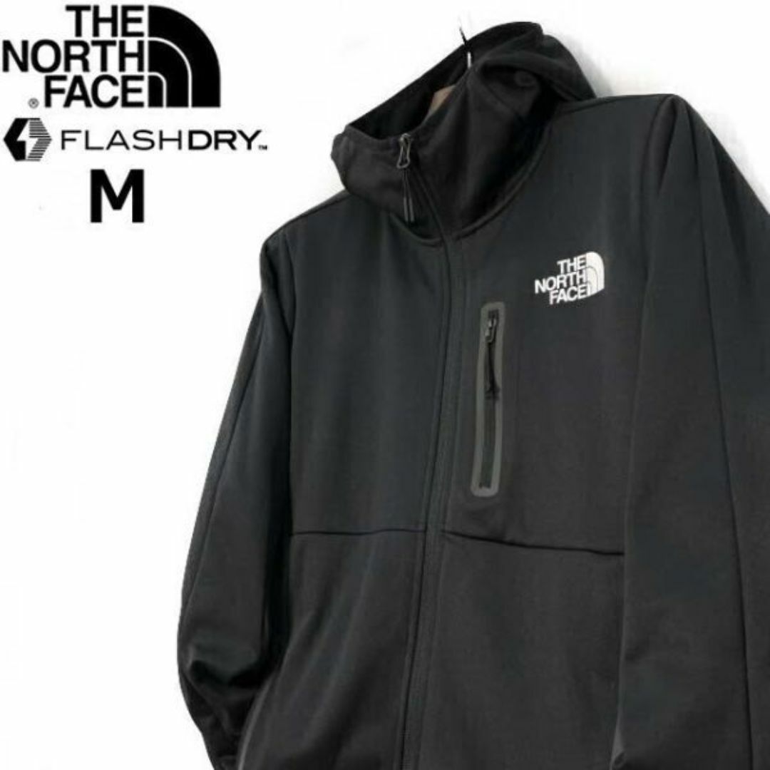 THE NORTH FACE(ザノースフェイス)のノースフェイストラックジャケット パーカー 速乾 裏起毛(M)黒 180915 メンズのジャケット/アウター(その他)の商品写真