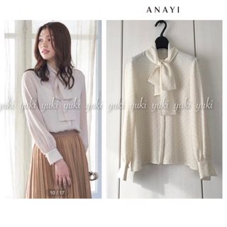 アナイ(ANAYI)のANAYI  梨地ドットプリント ボウタイブラウス(シャツ/ブラウス(長袖/七分))