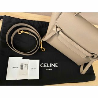 celine - CELINE セリーヌ ベルトバック グレインドカーフスキン ライトトープ