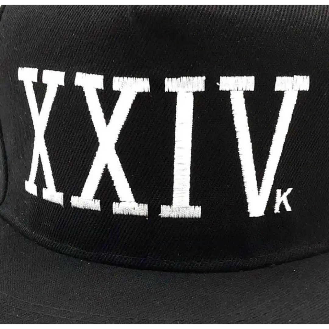 【大人気】ブルーノマーズ XXIV 24K ブラック　黒　キャップ 男女兼用 メンズの帽子(キャップ)の商品写真