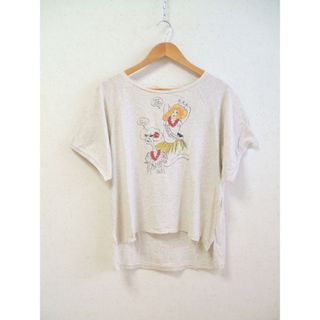 アメリカーナ(AMERICANA)のAMERICANA プリントTシャツ コットン 半袖Ｔシャツ 杢グレー イエロー オレンジ レッド ブラック レディース アメリカーナ【中古】0-0526S△(Tシャツ(半袖/袖なし))