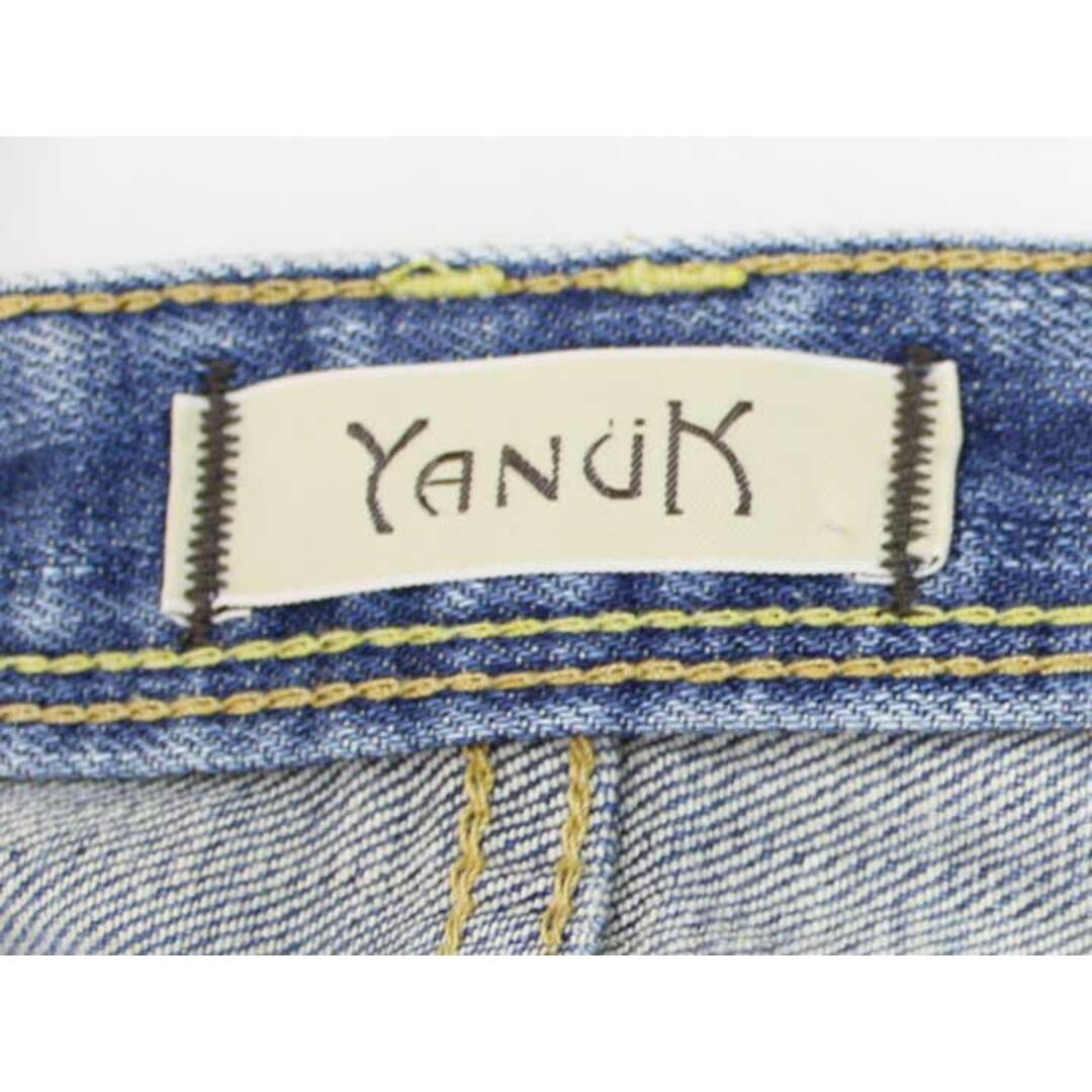 YANUK(ヤヌーク)の【夏物 新入荷】★YANUK/ヤヌーク★ダメージ加工デニムパンツ/オシャレ/シンプル/カジュアル/パンツ/ボトムス/デニム/クロップド丈 インディゴ レディース 25【中古】春夏秋冬 315042 レディースのパンツ(その他)の商品写真