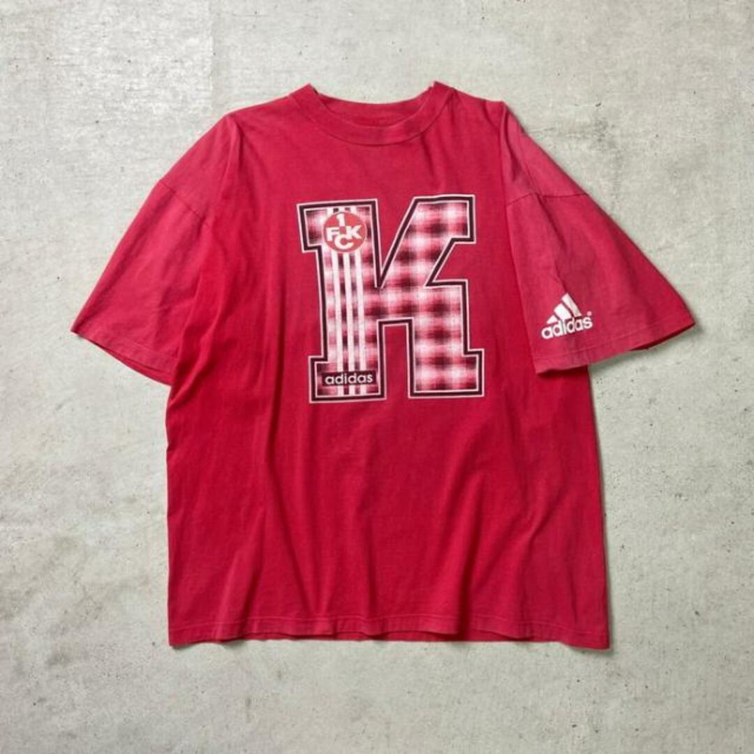 adidas(アディダス)の90年代 ギリシャ製 adidas アディダス 1KFC プリントTシャツ パフォーマンスロゴ メンズXL メンズのトップス(Tシャツ/カットソー(半袖/袖なし))の商品写真