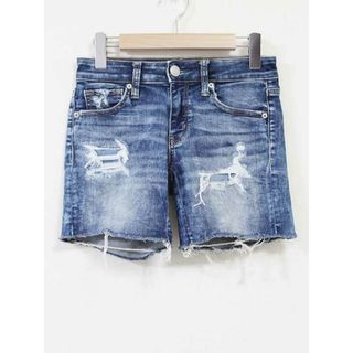 アメリカンイーグル(American Eagle)の【夏物 新入荷】☆American Eagle/アメリカンイーグル☆ダメージ加工デニムショートパンツ/ショートパンツ/ハーフパンツ/短パン/カジュアル インディゴ レディース 2【中古】夏 415042(その他)