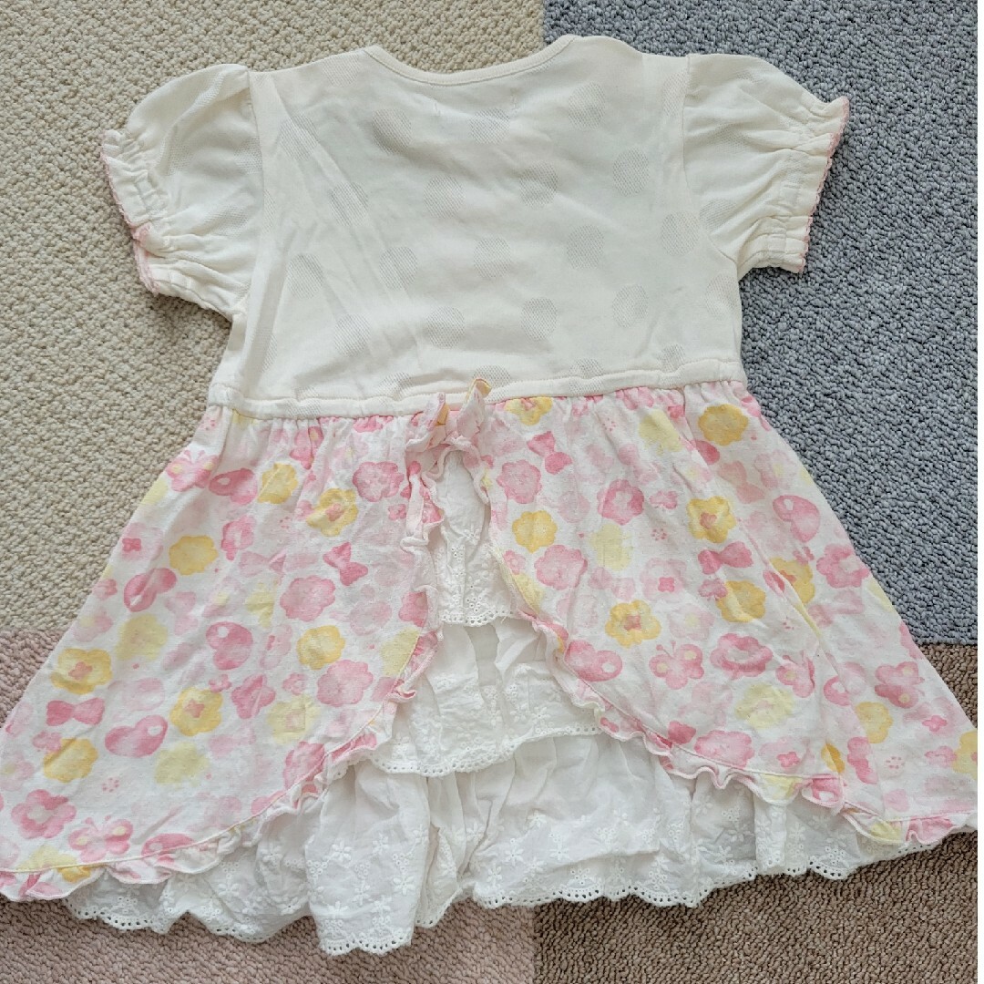 coeur a coeur(クーラクール)のクーラクール ドッキングワンピース 95 ピンク キッズ/ベビー/マタニティのキッズ服女の子用(90cm~)(ワンピース)の商品写真