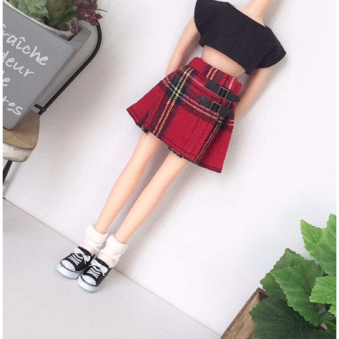 リカちゃん ハンドメイド服 ミニスカート1点 ラップスカート ハンドメイドのぬいぐるみ/人形(人形)の商品写真