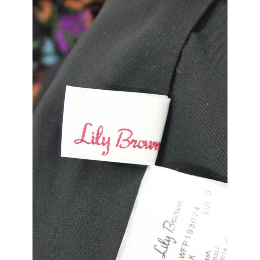 Lily Brown(リリーブラウン)の【夏物 新入荷】『LILY BROWN/リリーブラウン』レース花柄パンツ/フロントボタン/ウエストゴム/イージーパンツ ブラック×マルチ/黒×マルチ レディース  0【中古】 春夏  015042 レディースのパンツ(その他)の商品写真