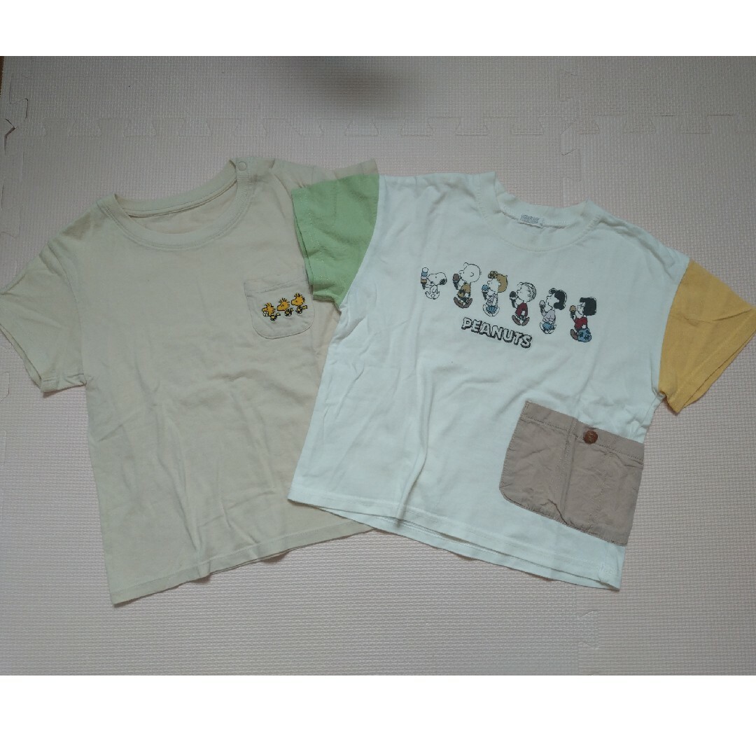 PEANUTS(ピーナッツ)のスヌーピーSNOOPY子ども服/Tシャツ2枚セット(100)PEANUTS キッズ/ベビー/マタニティのキッズ服男の子用(90cm~)(Tシャツ/カットソー)の商品写真