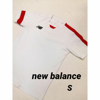 ニューバランス(New Balance)の値下げ♪【new balance】サッカーウェア・半袖・Tシャツ・白・Sサイズ(ウェア)