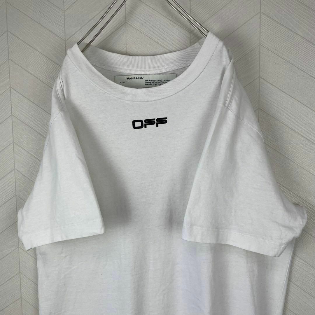 OFF-WHITE(オフホワイト)の入手困難 Off-White Tシャツ エアポートテープ アロー バックプリント メンズのトップス(Tシャツ/カットソー(半袖/袖なし))の商品写真