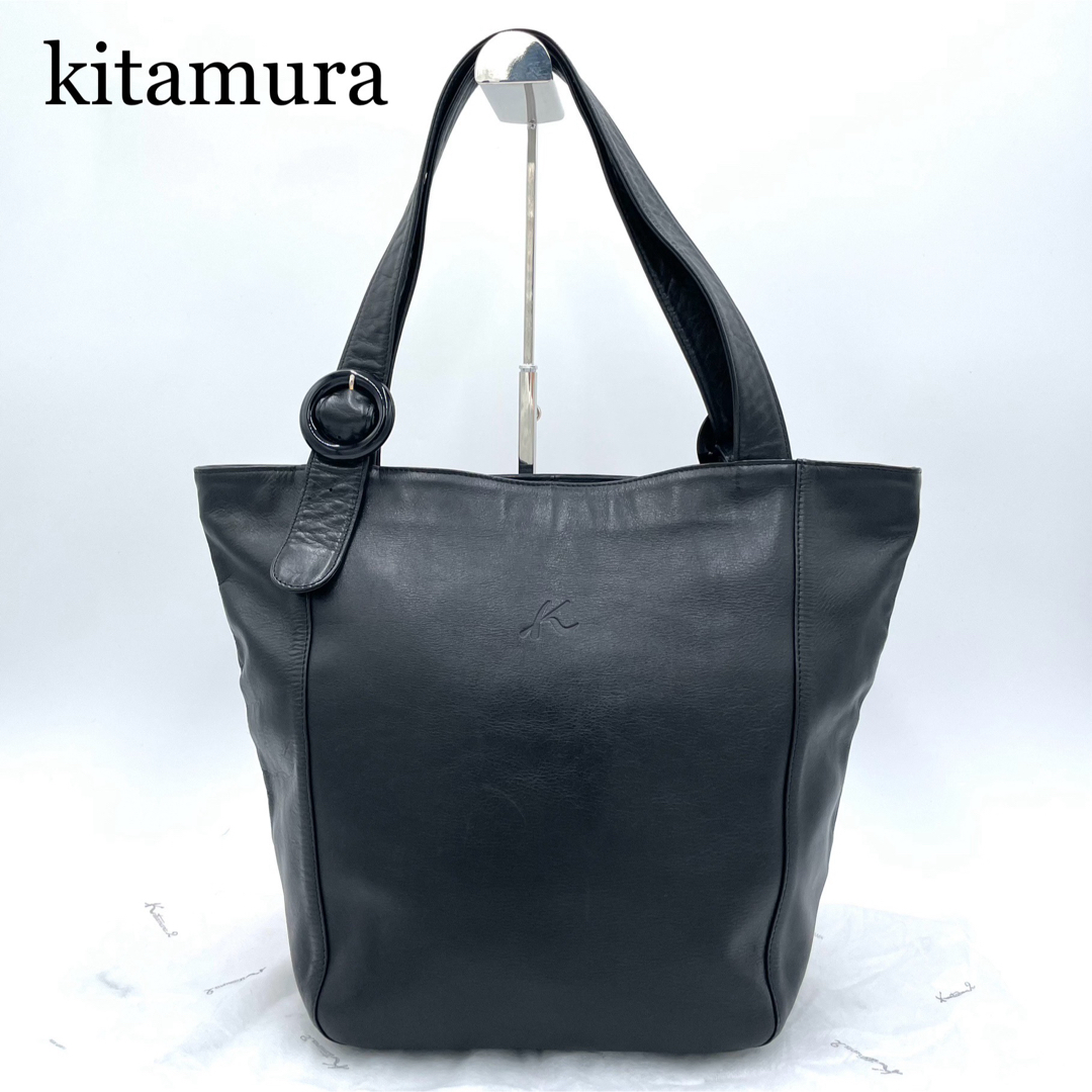 Kitamura(キタムラ)のキタムラ k2 トートバッグ　ハンドバッグ　レザー　A4収納　保存袋付 レディースのバッグ(トートバッグ)の商品写真