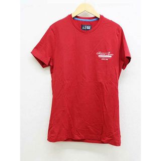 ARMANI JEANS - 【夏物 新入荷】‡ARMANI JEANS/アルマーニジーンズ‡半袖Tシャツ/カットソー半袖 レッド/赤 メンズ  L【中古】 夏 705042