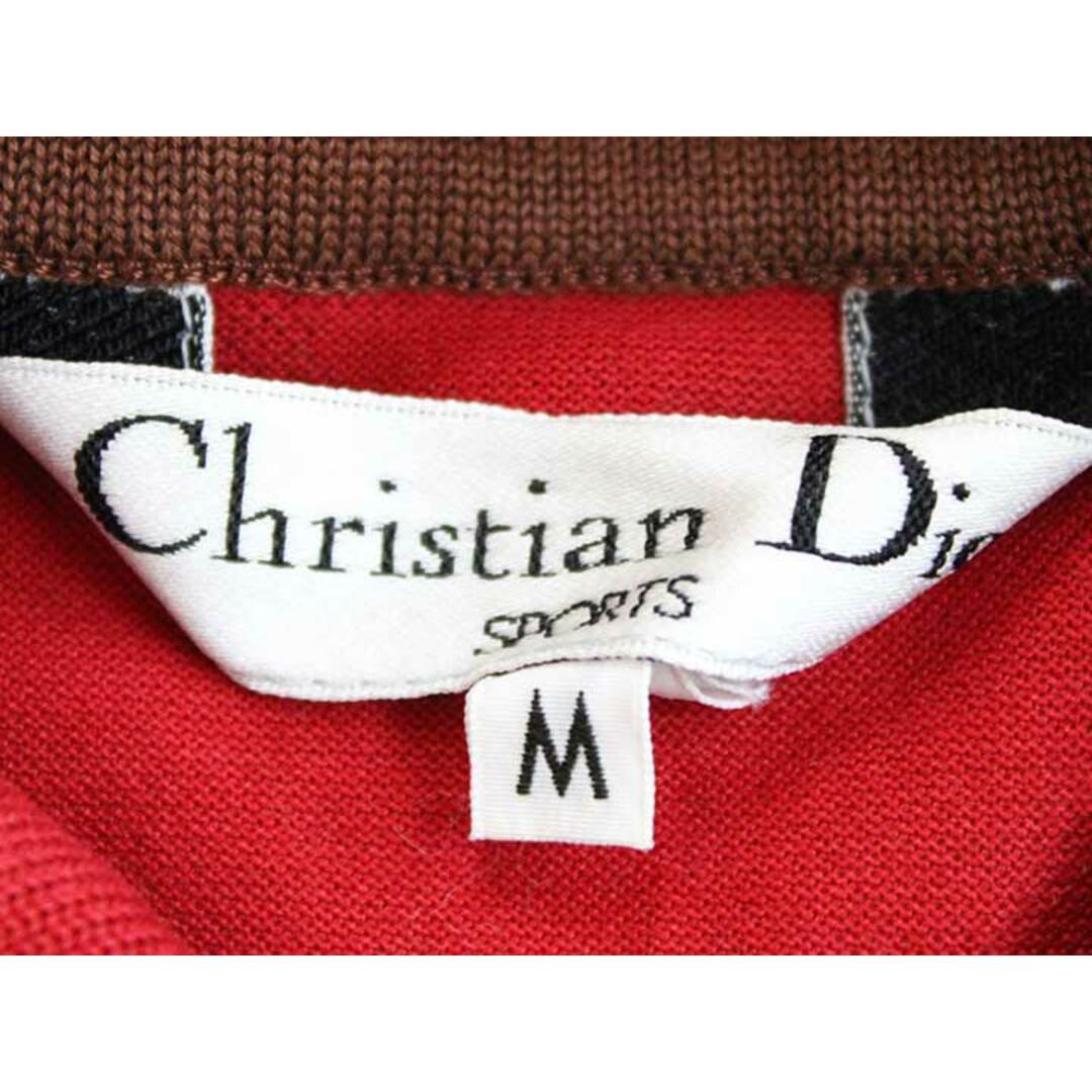 CHRISTIAN AUJARD(クリスチャンオジャール)の【夏物 新入荷】‡Christian Dior/クリスチャンディオール‡ストライプポロシャツ/半袖 レッド/赤 メンズ  M【中古】 夏 705042 メンズのトップス(ポロシャツ)の商品写真