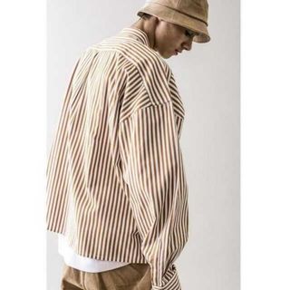 ビューティアンドユースユナイテッドアローズ(BEAUTY&YOUTH UNITED ARROWS)の＜monkey time＞ SATIN STRIPE クロップドシャツ(シャツ)